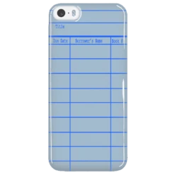 Library Card Phone Case Blue -Home Fashion Store KyzF2rpbFPxpg2pZGb6ybjjtd9YngV 7583 front