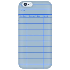 Library Card Phone Case Blue -Home Fashion Store KyzF2rpbFPxpg2pZGb6ybjjtd9YngV 8385 front