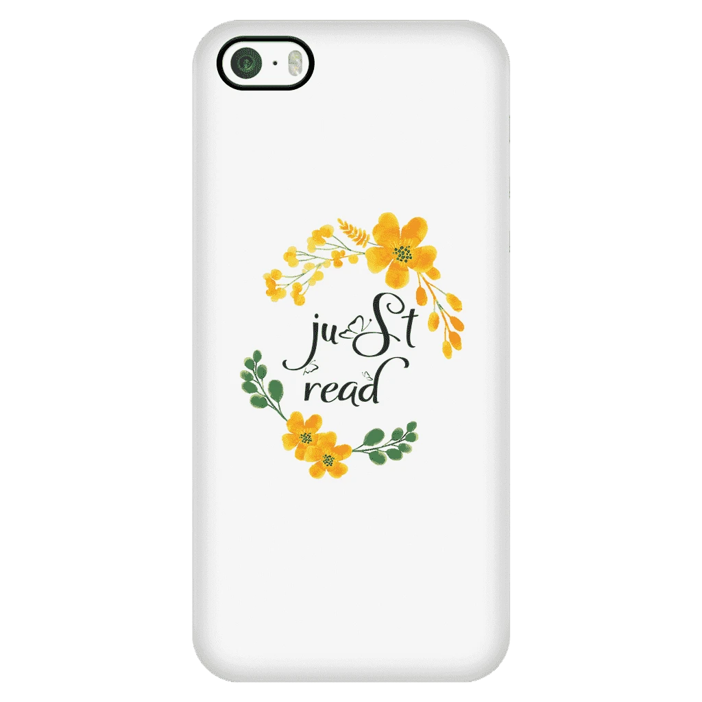 Just Read Floral Phone Case White 8 Just Read Floral Phone Case White - Image 6