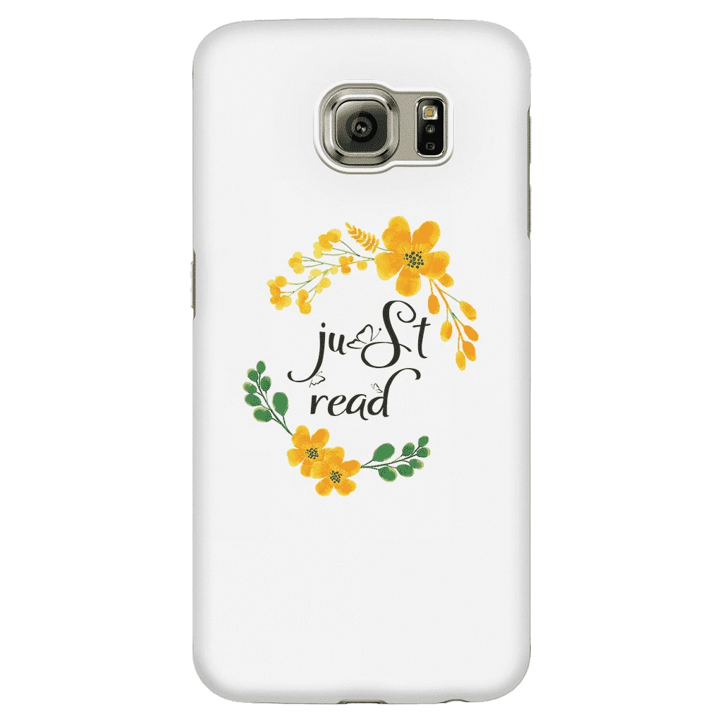 Just Read Floral Phone Case White 5 Just Read Floral Phone Case White - Image 3