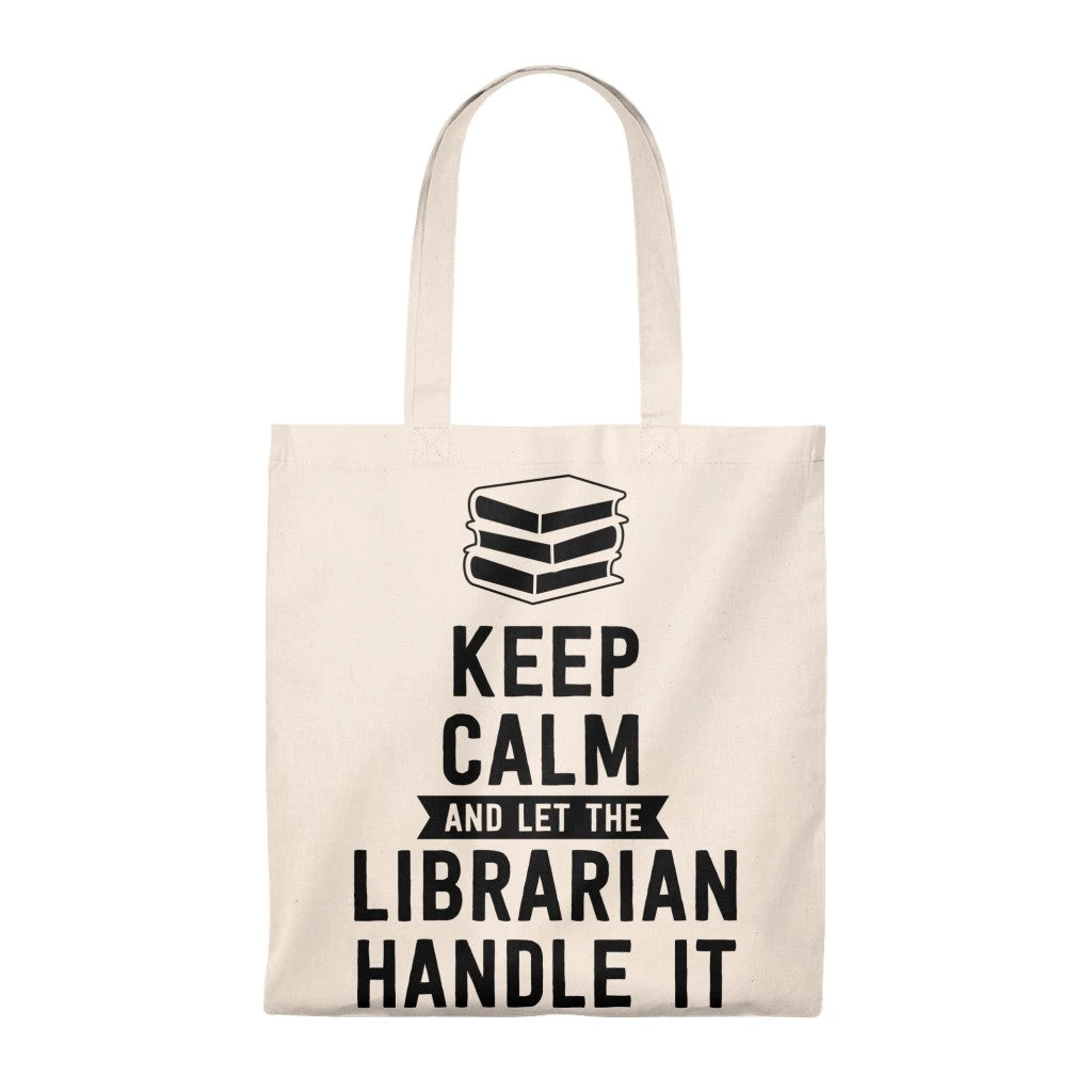Let The Librarian Handle It Canvas Tote Bag - Vintage Style 5 Let The Librarian Handle It Canvas Tote Bag - Vintage Style - Image 3