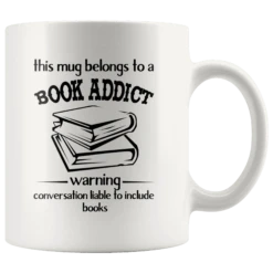 "Book Addict"11oz White Mug