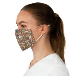 Bookish Pattern Fabric Face Mask -Home Fashion Store b7023af77650b92a7aa2e16c4a2ef910
