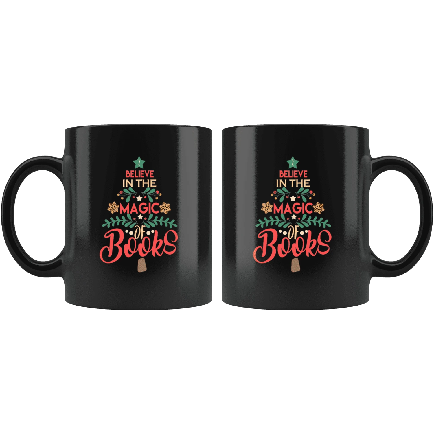"The Magic Of Books"11oz Black Mug 4 "The Magic Of Books"11oz Black Mug - Image 2