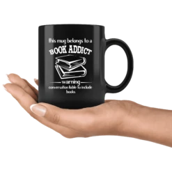 "Book Addict"11oz Black Mug -Home Fashion Store cq0hnqffq1i240juya3t3y50