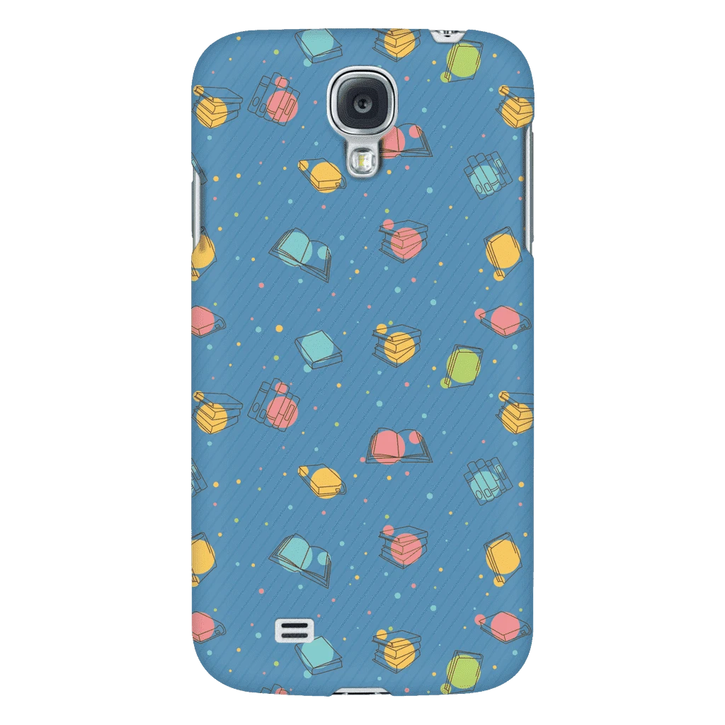 Colorful Bookish Pattern Phone Case Blue 12 Colorful Bookish Pattern Phone Case Blue - Image 10