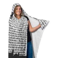 Peter Pan Book Page Hooded Blanket -Home Fashion Store dsm0bovk1yrp8x2jtk1da35s