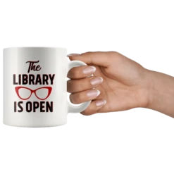Rupaul"The Library Is Open"11oz White Mug -Home Fashion Store dzybiuyljkdxow1jshi5mj4w