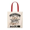 A Cup Of Coffee And A Book Canvas Tote Bag - Vintage Style