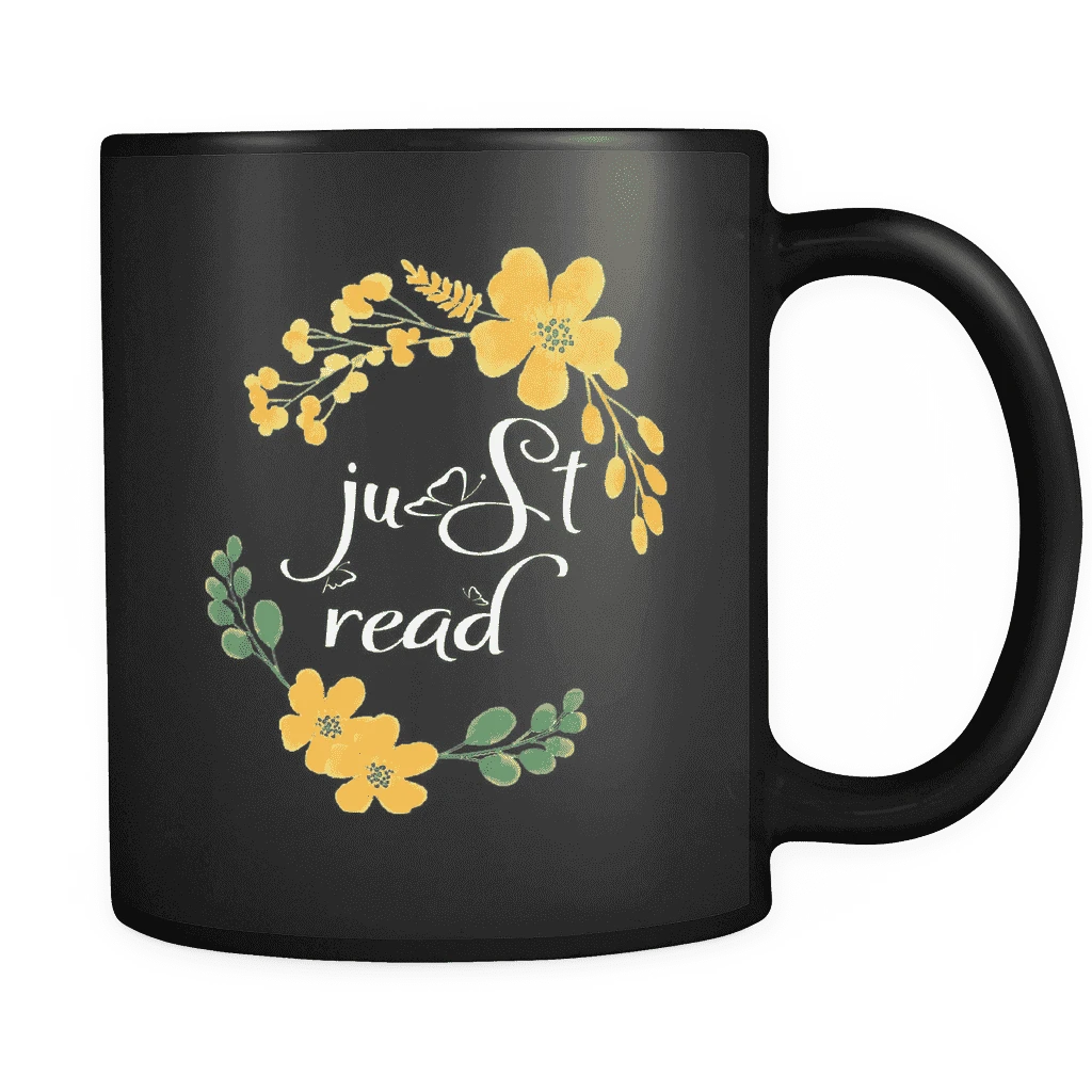 "Just Read"11oz Black Mug 4 "Just Read"11oz Black Mug - Image 2
