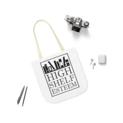 High Shelf Esteem Canvas Tote Bag - Vintage Style -Home Fashion Store eac3ff35625b0bdb9763942c68d2e881
