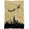 Peter Pan Vintage Book Page Fleece Blanket