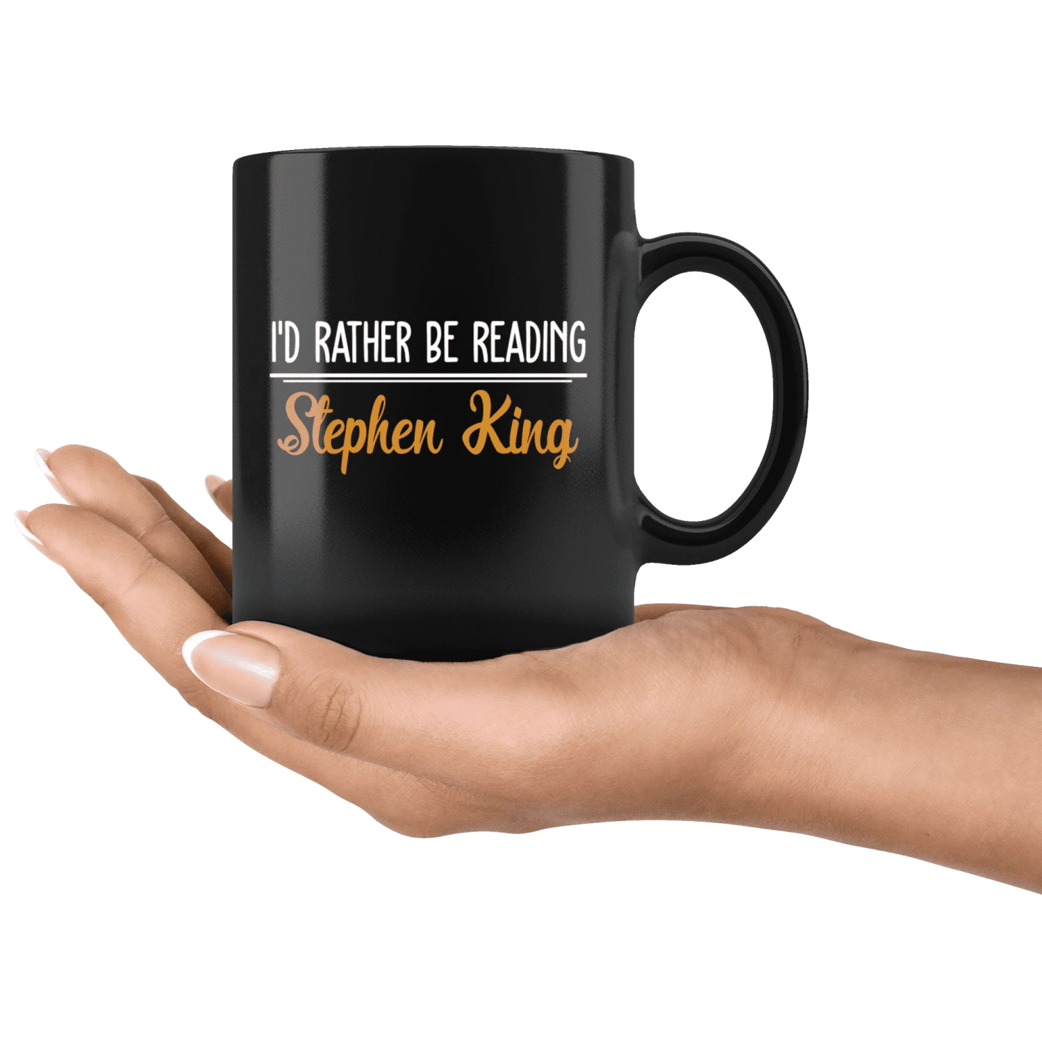 "I'd Rather Be Reading SK"11oz Black Mug 6 "I'd Rather Be Reading SK"11oz Black Mug - Image 4