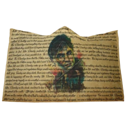 HP Book Page Vintage Hooded Blankets