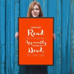 I'm Nerdy But I Don'T Care -Home Fashion Store framed 6 4