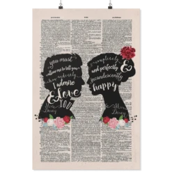 Pride And Prejudice Vintage Dictionary Poster -Home Fashion Store frhilv3uncnl0mdvsu26hc3h