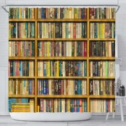 Bookshelf Bookish Curtain