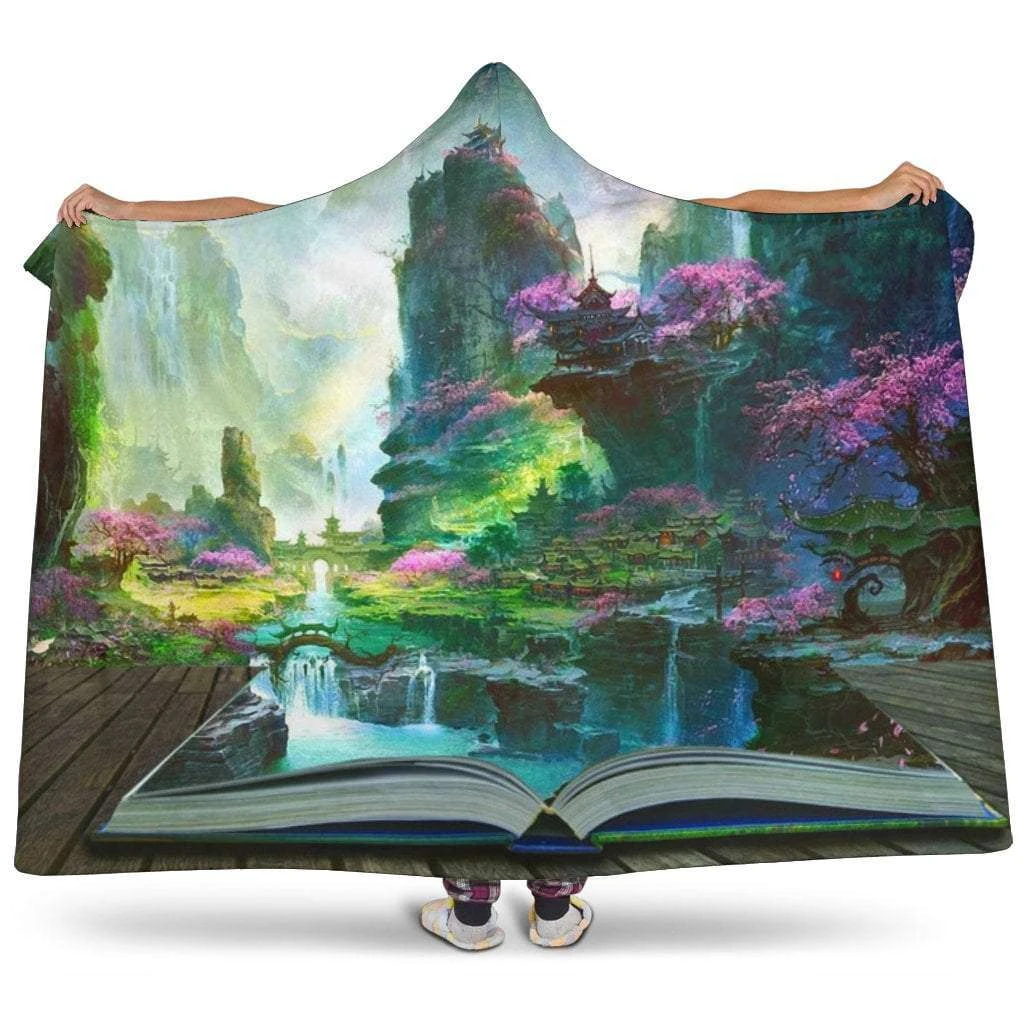 Open Book Fantasy Hooded Blanket 3 Open Book Fantasy Hooded Blanket