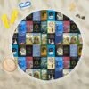 Books Bookish Round Blanket -Home Fashion Store front 1 4ee3efb9 b2fa 4a63 976e c3aeaed03541