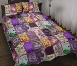 "The Color Purple"Book Covers Quilt Bed