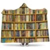 Bookshelf Pattern Hooded Blanket -Home Fashion Store front 1 737f5d36 2c43 43a4 9b63 632e94ce0e23