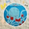 Blue Bookish Round Beach Blanket -Home Fashion Store front 1 77563c2b 32a3 4118 bbb6 4145128567c9