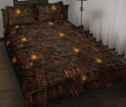 Bookish Pattern Quilt Bed