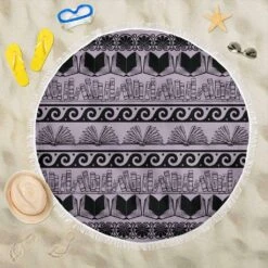 Bookish Round Beach Blanket