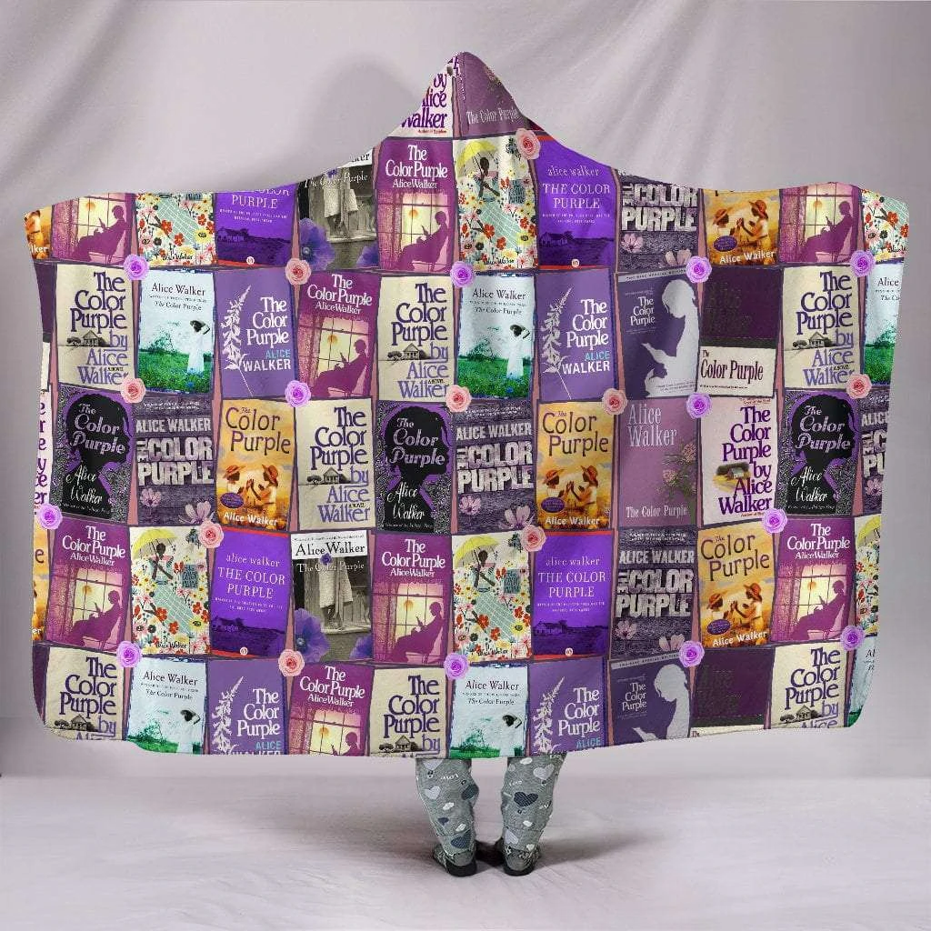 The Color Purple Book Covers Hooded Blanket 3 The Color Purple Book Covers Hooded Blanket