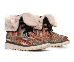 Bookish Pattern Polar Boots -Home Fashion Store front 2 32f40430 3a5d 48dd b344 6b0ae572eed3