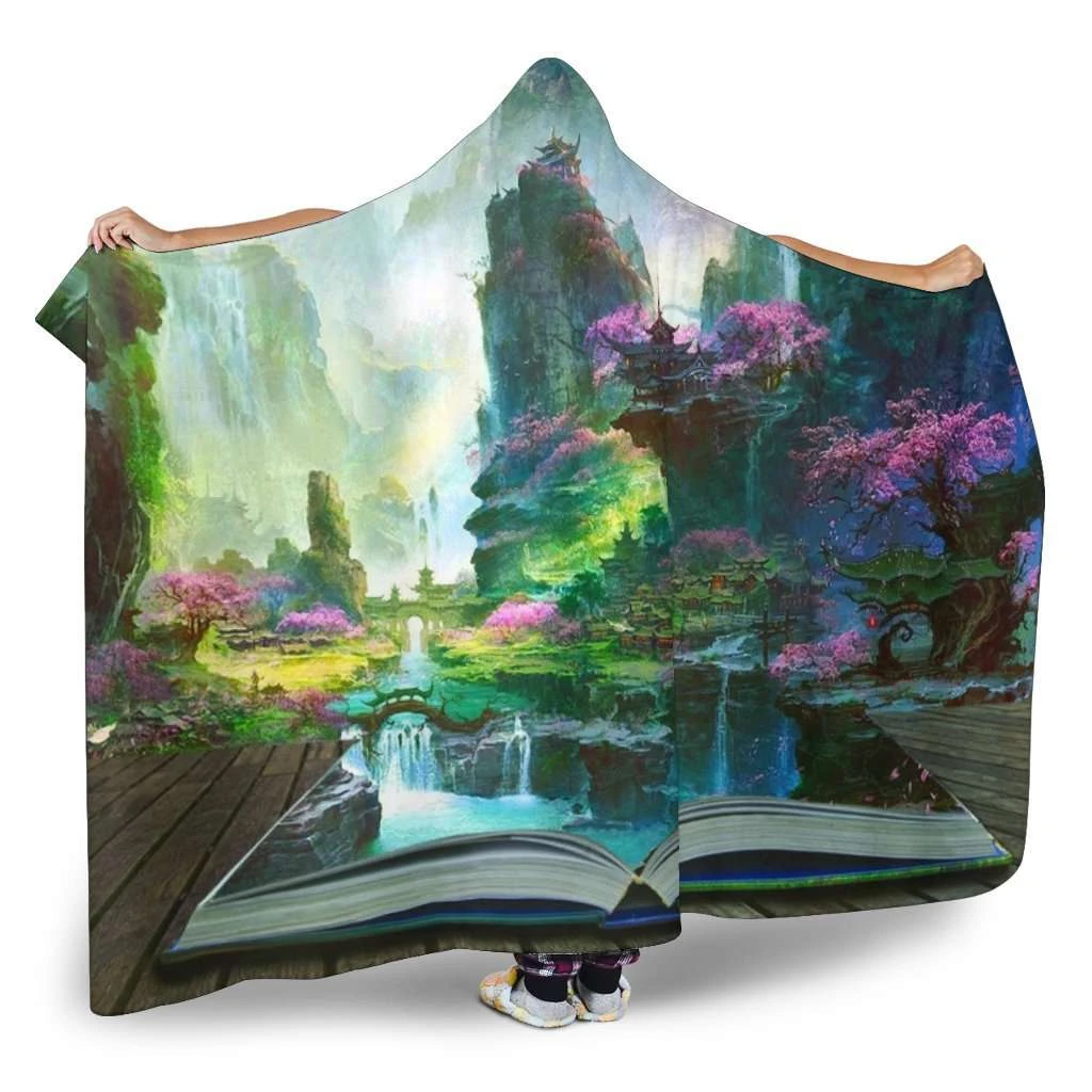Open Book Fantasy Hooded Blanket 4 Open Book Fantasy Hooded Blanket - Image 2