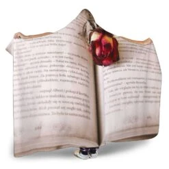Open Book Pages Hooded Blanket -Home Fashion Store front 2 629b7907 27cf 4164 97f0 699786bcb28e