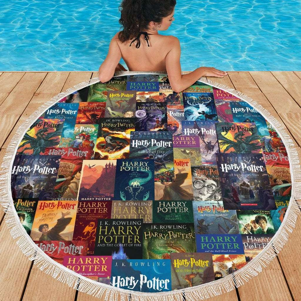 HP Book Covers Round Beach Blanket 4 HP Book Covers Round Beach Blanket - Image 2