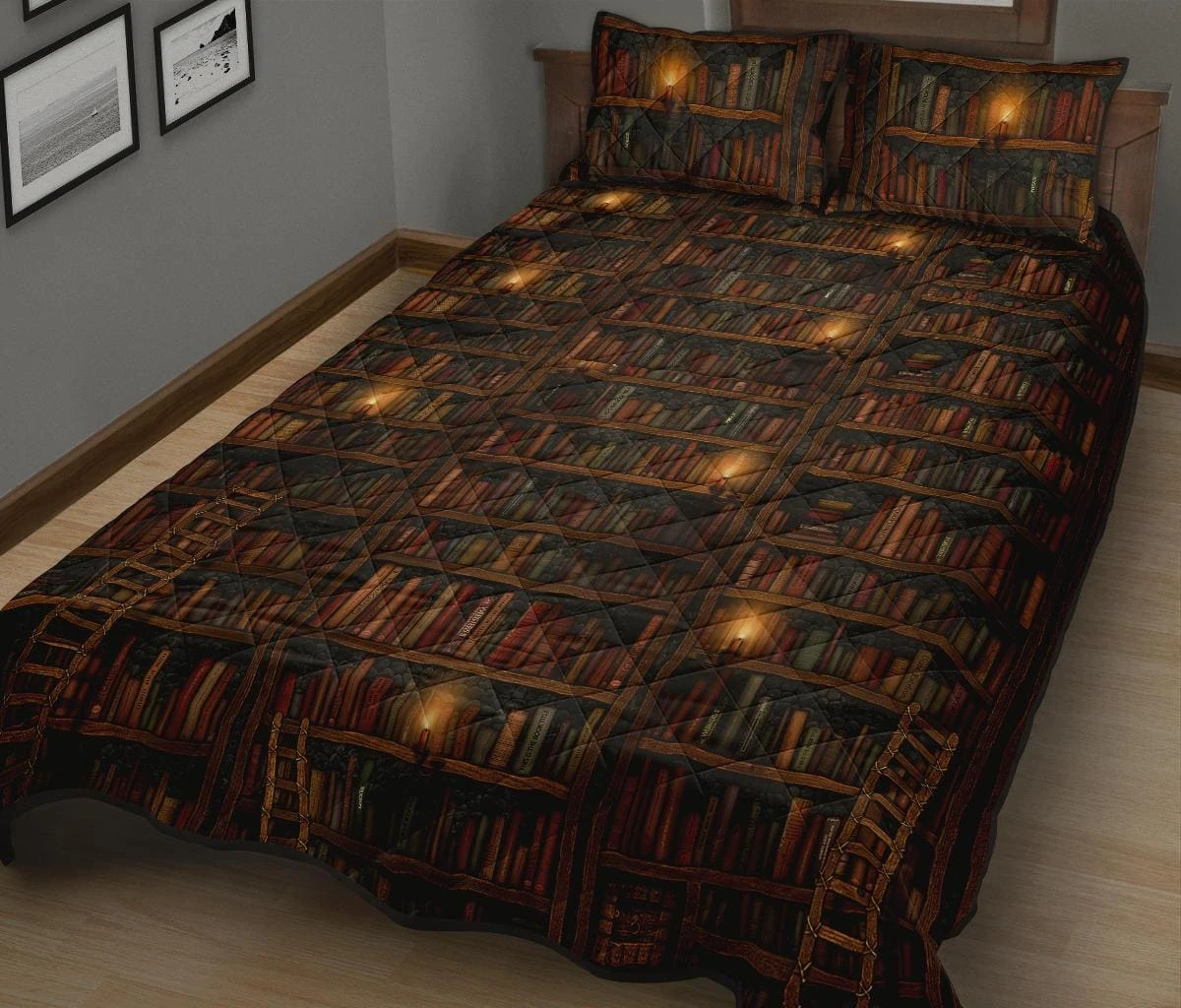 Bookish Pattern Quilt Bed 4 Bookish Pattern Quilt Bed - Image 2