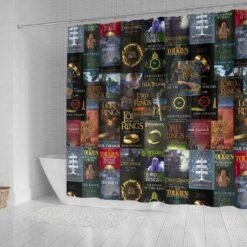The Lord Of The Rings Book Covers Shower Curtain -Home Fashion Store front 2 cc288a69 1ed6 4880 a119 b39b2fe3c2cc