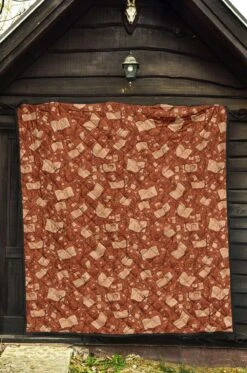 Brown Bookish Pattern Quilt 17 Brown Bookish Pattern Quilt -Home Fashion Store front 3 353f9c9f 7270 43a2 a5ca 5125066cb456
