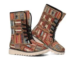Bookish Pattern Polar Boots -Home Fashion Store front 3 6d5ccd94 e674 4e80 b222 0383e5ffdce6