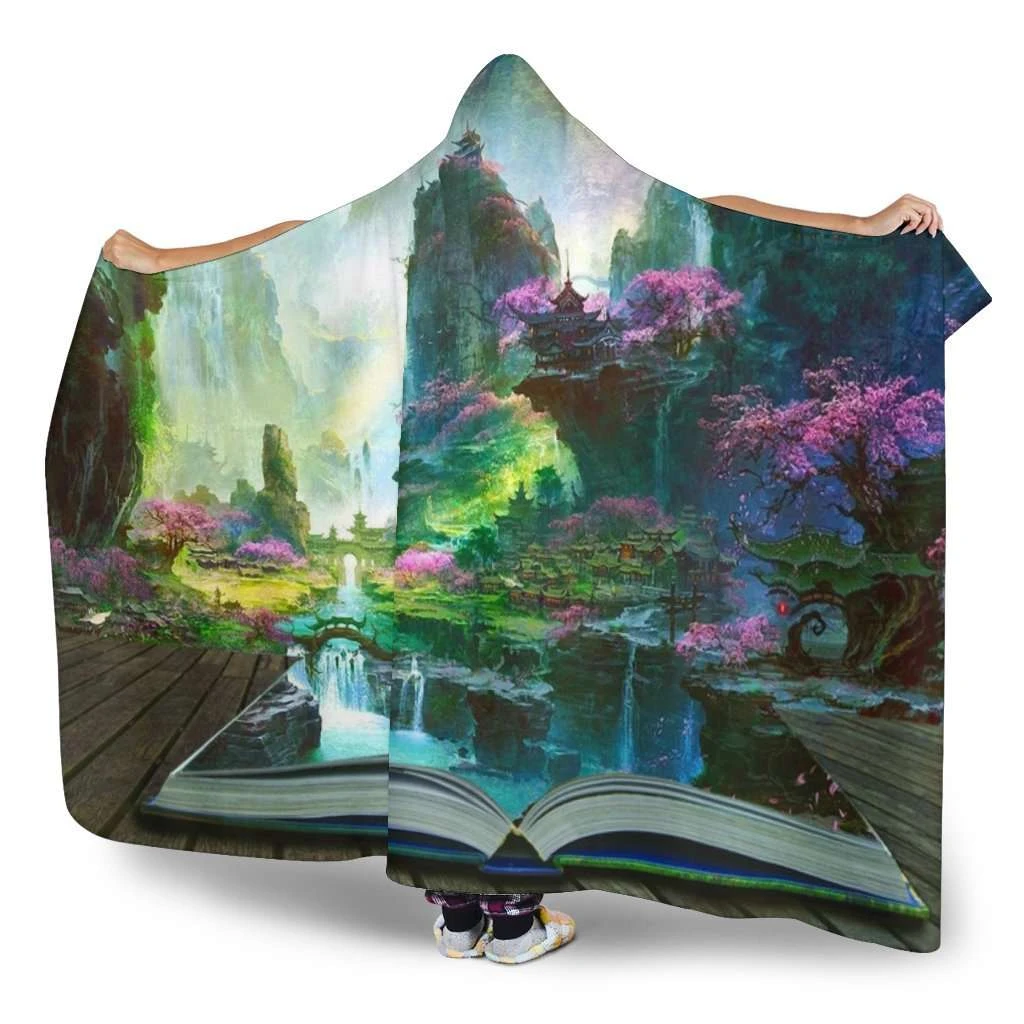 Open Book Fantasy Hooded Blanket 5 Open Book Fantasy Hooded Blanket - Image 3