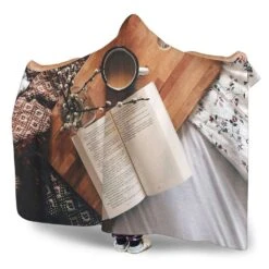 Books And Coffee Hooded Blanket -Home Fashion Store front 3 9c0aee66 71d1 43b4 8efd 22bbd0ecf938