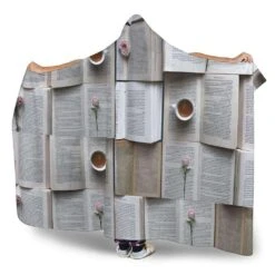 Books And Coffee Hooded Blanket -Home Fashion Store front 3 a894825d 94d6 4baf 85e4 eb7fe9652207