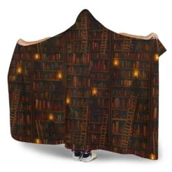 Brown Bookshelf Hooded Blanket -Home Fashion Store front 3 da0ef3b5 b1cd 484a bdc5 3ca225f18dc7