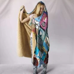 Alice In Wonderland Book Covers Hooded Blanket -Home Fashion Store front 3 fc94af59 7d2e 453f aa44 aea3605bb7f9