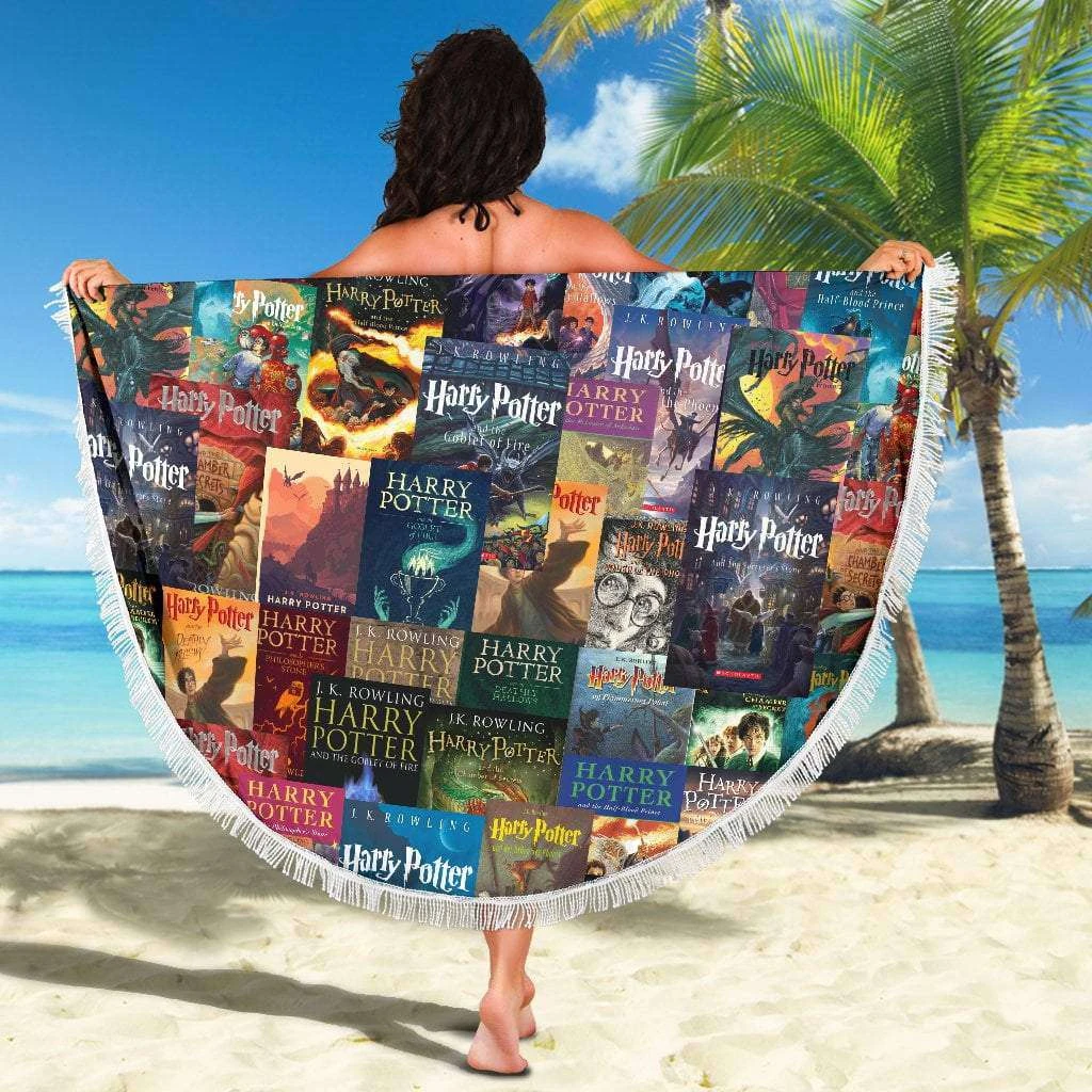 HP Book Covers Round Beach Blanket 6 HP Book Covers Round Beach Blanket - Image 4