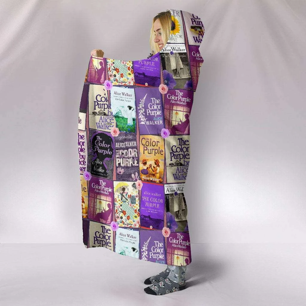The Color Purple Book Covers Hooded Blanket 6 The Color Purple Book Covers Hooded Blanket - Image 4