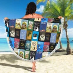 Books Bookish Round Blanket -Home Fashion Store front 4 762220a6 edfe 4f6d 87a0 fc214068a4f6