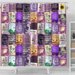 Color Purple Book Covers Pattern Curtain -Home Fashion Store front 4 ae83324b 69a9 4ed4 b308 962ea5686d59