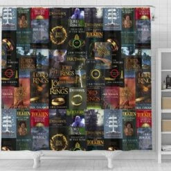The Lord Of The Rings Book Covers Shower Curtain -Home Fashion Store front 4 c7afe9a3 5e4d 4766 838d 612936eaf842