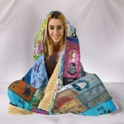 Alice In Wonderland Book Covers Hooded Blanket -Home Fashion Store front 5 143f01ce 9f88 42df 89d2 66e91516e08e