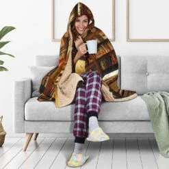 Reading At Library Hooded Blanket 12 Reading At Library Hooded Blanket -Home Fashion Store front 5 3ba6ddcc a1ad 4094 afe5 6aa5c5efb978