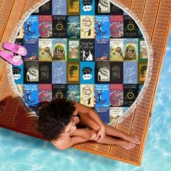 Books Bookish Round Blanket -Home Fashion Store front 5 cd22ab76 1678 49ed 8e7c 2b7a2c33b35c